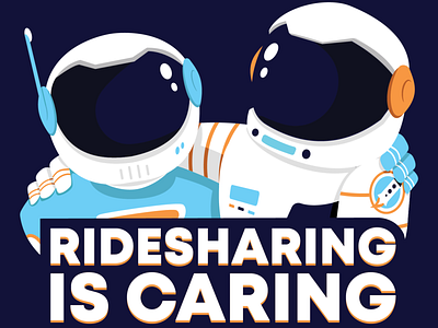 ECC Space Buds astronaut buddies buds caring design enviroment environmental friends illustration kentucky ky louisville rideshare ridesharing spaceman vector