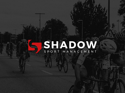 Shadow Sport Management brand branding designer icon identity logo logo design logo designer red sport sport management white