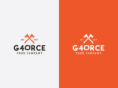 G4orce Tree Company axe brand branding icon icon design identity logo logo design logo designer tree surgeon
