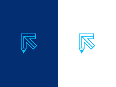 Raine Education WIP arrow brand branding education icon identity logo logo design logo designer pencil teacher