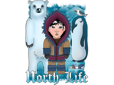 North Life - by Claudiu Manea cartoon design digitalprint illustration tshirt tshirtdesign tshirtprinting