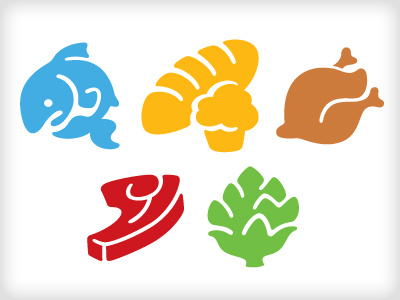 Food Icons branding food iconography logo vector