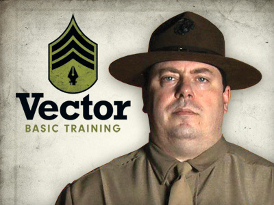 Vector Basic Training ad design illustration vector