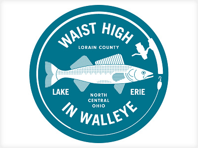 Waist High in Walleye branding fishing logo promotional tourism vonster