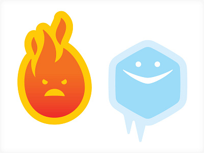 Warm & Cool Hues character icons illustration vector vonster
