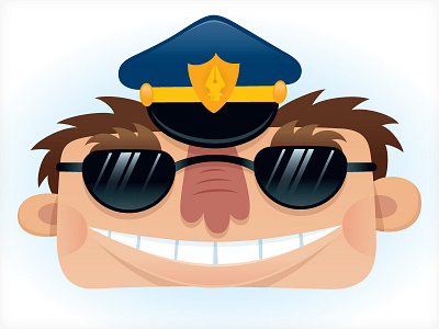 Vector Patrol character illustration police vector vonster