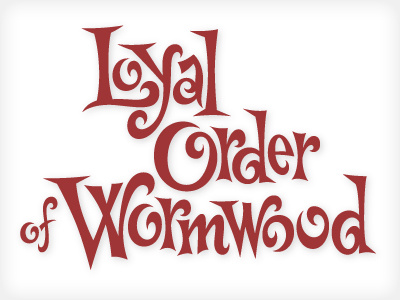 Loyal Order of Wormwood branding logo typography vonster