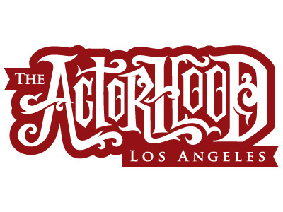 ActorHood Logotype brand hand lettering logo vector