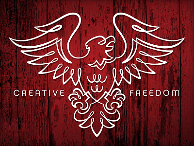 Creative Freedom continuous eagle illustration linear line vector vonster