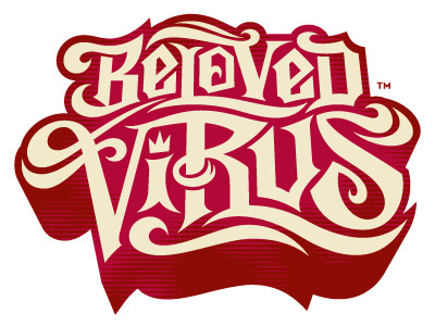 Beloved Virus brand hand lettering logo vector