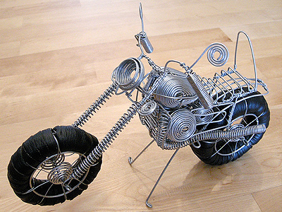Motorcycle Wire Sculpture photo sculpture