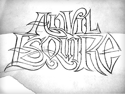 Esquire branding drawing hand lettering linear typography vonster