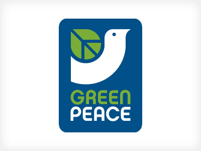 Green Peace branding dove eco logo peace vonster