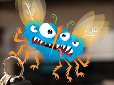 Bug Out character illustration vector vonster