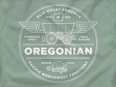 Oregonian apparel oregon seal state t shirt tee vonster