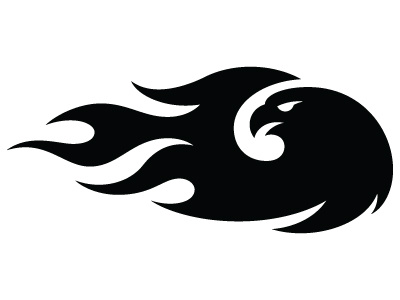 Firebird animal branding logo vector