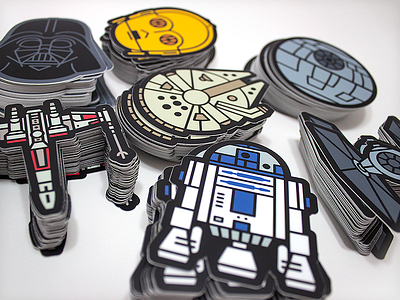 Stick with the Force! geek scifi star wars stickers vonster