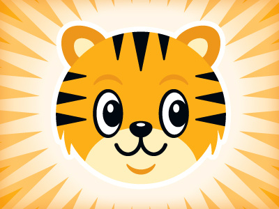 Cutey Cat character illustration tiger vector vonster