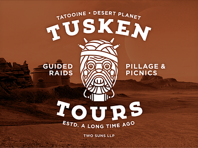 Tusken Tours brand identity logo novelty star wars vonster