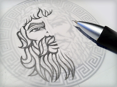 Drawing Zeus character drawing illustration sketch vonster
