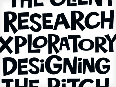 Custom Typeface branding hand lettering linear typography vonster