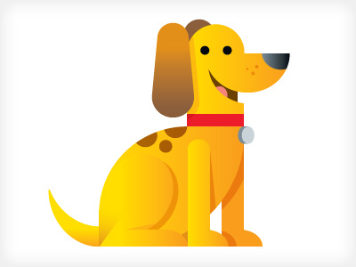 Dog character illustration vector vonster