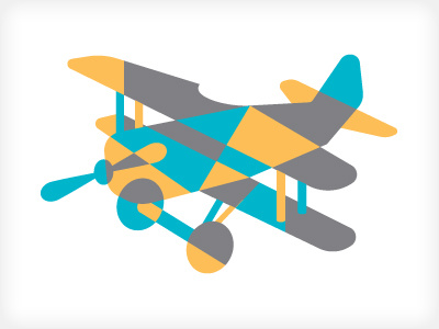 Segmented Plane branding icon identity logo plane vector vonster