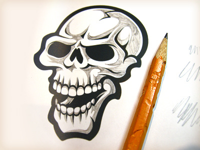 Shading Skull Duggery 2 character drawing illustration process skull vector