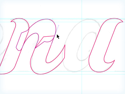 Type "a" personality. branding hand lettering logotype sketch vonster