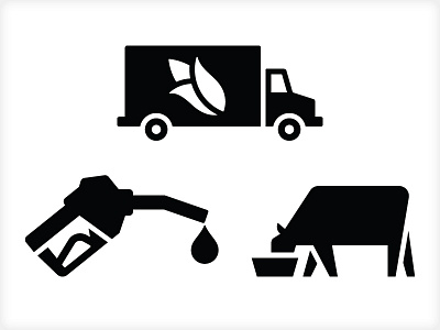 Icon Do That. cow gas iconography illustration truck vonster