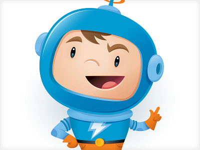 Space Boy astronaut branding character logo mascot space vonster