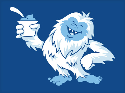 Yeti Yogurt bigfoot branding character logo mascot vonster yeti