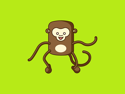 Hey Mr. Monkey art design fun geometric happy illustration monkey vector