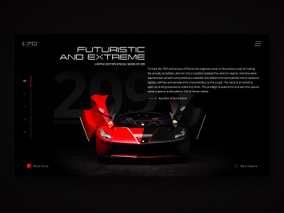 LaFerrari Aperta automobile automotive ferrari landingpage microsite racing sports user interface uxdesign webdesign