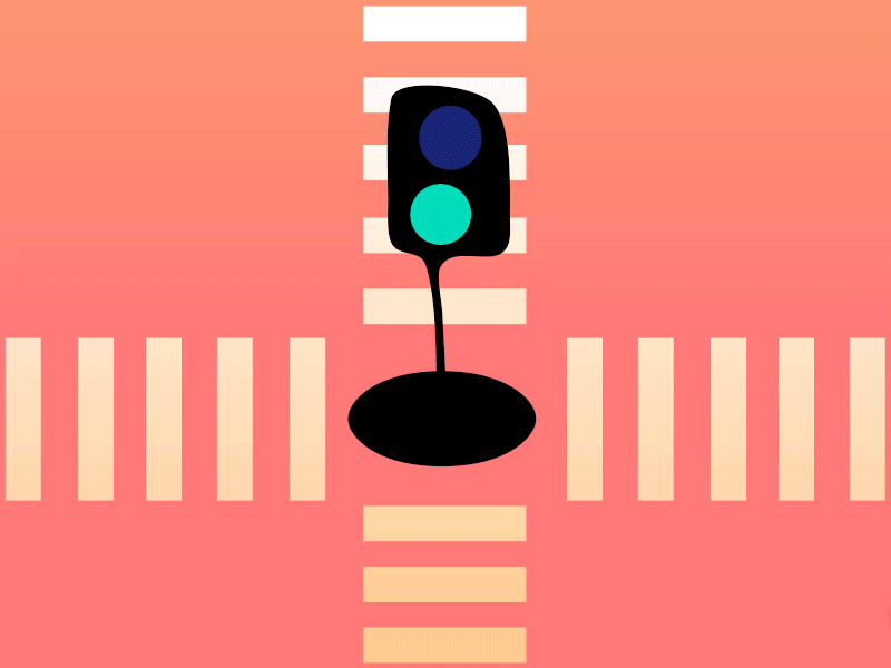 playing by the rules ! animation colors design gif illustration iran loop motion red light stop light traffic light