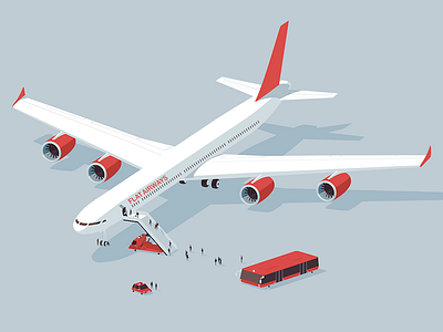 Flat airways! airplane airways design flat illustration iran