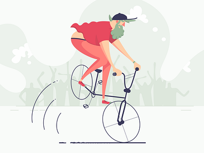 cycling bike character cycling design illustration vector