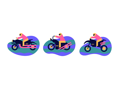 Motorcycle design illustration iran motorcycle simple vector