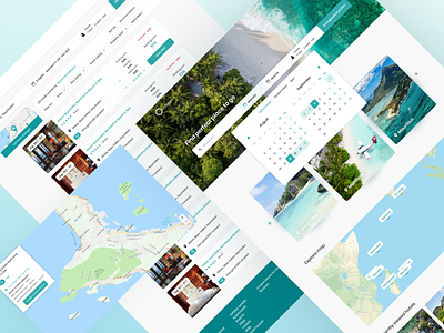 Ocean. Travel concept booking calendar design graphic design interface interface design landing page map search travel travel agency travel app travelling ui ux