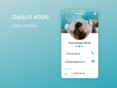User profile for DailyUI
