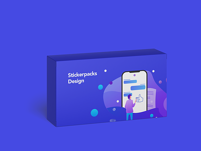 Illustration for stikerpacks.designs branding design graphic design illustration interface purple ui vector