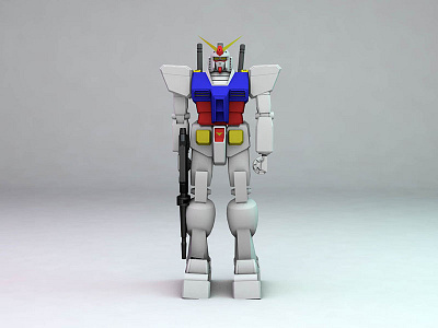 Gundam RX-78-2 3d 3d design c4d cinema 4d gundam modeling rigging robot texturing