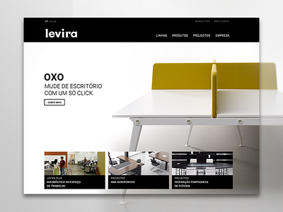Levira - Website application case study desk furniture levira portugal redesign sales force ui ux website