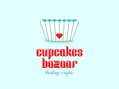 Cupcakes Bazaar - Logotype brand branding cupcakes logo logotype sweet vintage