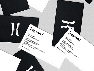 Hypnotic Business Cards brand branding branding project business cards coders corporate futura logo minimal stationary