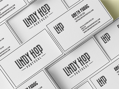 Lindy Hop Portugal Business Cards branding business card card dance lindy hop retro stationary type vintage