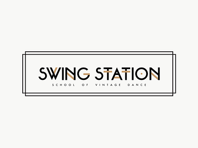 Swing Station Logo brand dance logo logotype retro vintage