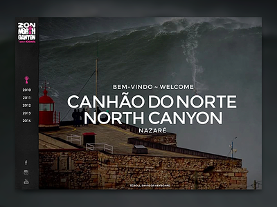 ZON North Canyon - Website big waves nazare storyline surf ui ux wave website