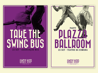 Lindy Hop Portugal - Posters art direction branding dance lindy hop posters retro type vintage