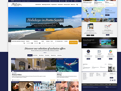 Pestana Hotels Website bookings corporate hotel luxury ui user experience user interface ux website